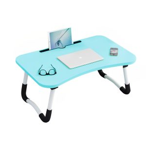 Portable Bed Table Adjustable Foldable Bed Sofa Study Table Laptop Mini Desk with Notebook Stand Card Slot Holder Home Decor