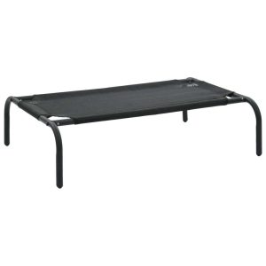 Elevated Dog Bed Black Textilene