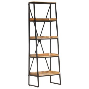 5-Tier Bookshelf 60x39x180 cm Solid Mango Wood