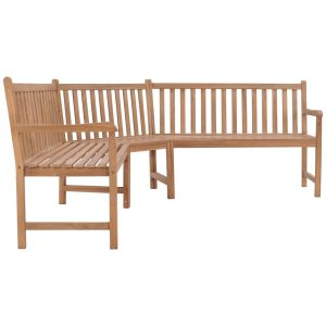 Garden Corner Bench 202x202x90 cm Solid Teak