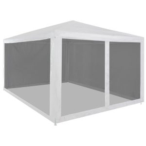 Party Tent with 4 Mesh Sidewalls