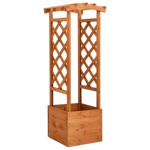 Trellis Planter with Arch 49x39x130 cm Firwood