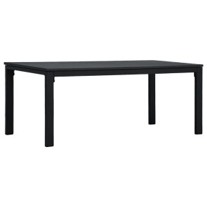 Coffee Table Black 98x48x39 cm HDPE Wood Look