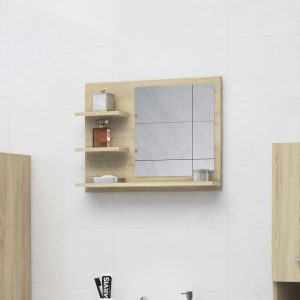 Bathroom Mirror 60x10.5x45 cm Engineered Wood