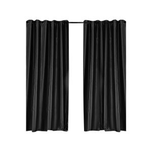 2X Blockout Curtains Blackout Curtain Bedroom Window Eyelet