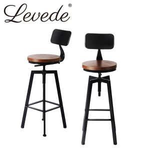 Industrial Bar Stools Kitchen Stool Wooden Barstools Swivel