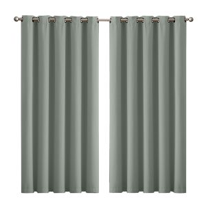 2x Blockout Curtains Panels 3 Layers Eyelet Room Darkening