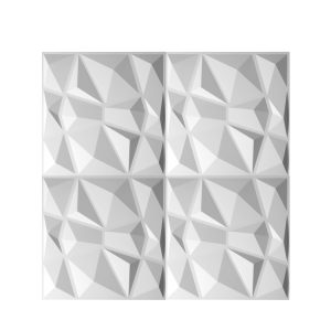 12Pcs 3D PVC Wall Panels EcoFriendly Paintable Home Background Decor 50x50cm