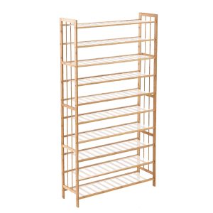 10 Tiers 80cm Wide Bamboo Shoe Rack Storage Wooden Organizer Shelf Stand