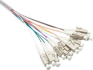 Fibre Pigtail LC OS1 / OS2 Singlemode 2m - 12 pack Rainbow