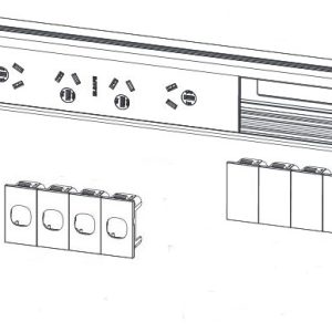 OE Elsafe: 65 - 4 x GPO with Desktop Clamp Bracket