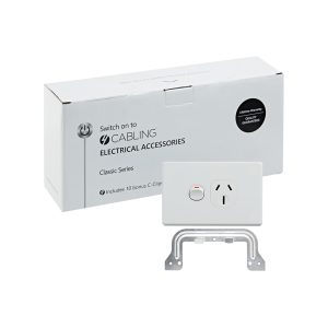 4C | Classic Single Power Point 250V 15A - 10 Pack with 10 FREE C-Clips