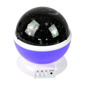 Star Moon Sky Starry Night Projector Light Lamp For Kids Baby Bedroom Purple