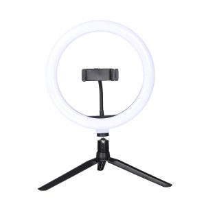 LED Ring Light with Tripod Stand Phone Holder Dimmable Studio Photo Makeup Lamp