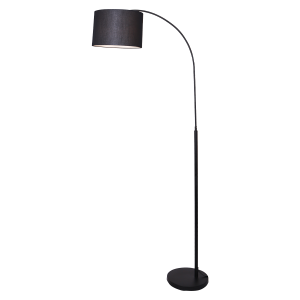 Metal Arc Arm Floor Lamp Shade Black