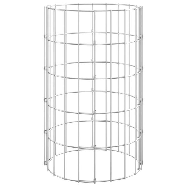 Circular Gabion Raised Beds 3 pcs Galvanised Steel Ø30×50 cm