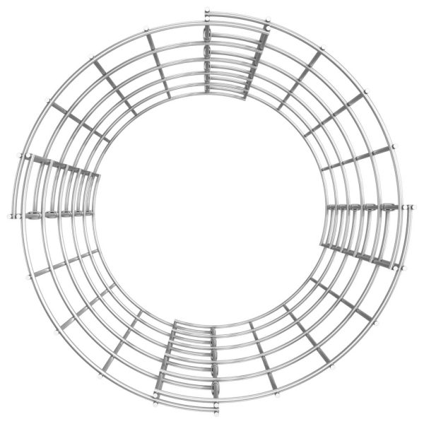 Circular Gabion Raised Beds 3 pcs Galvanised Steel Ø30×50 cm