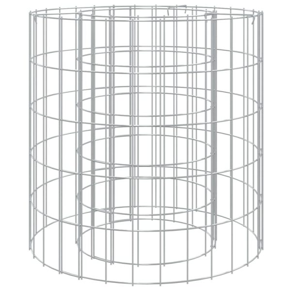 Gabion Fire Pit ? 50 cm Galvanised Iron