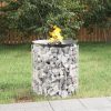 Gabion Fire Pit ? 50 cm Galvanised Iron