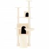 Cat Tree with Sisal Scratching Posts Cream 154 cm