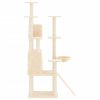 Cat Tree with Sisal Scratching Posts Cream 154 cm