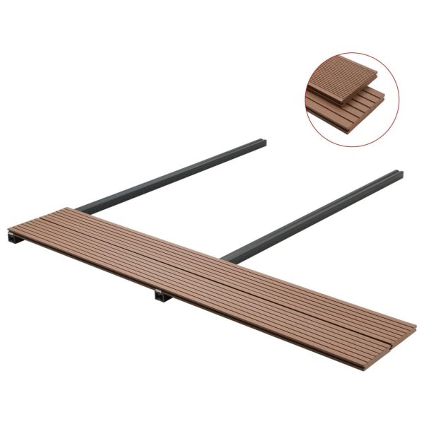 WPC Solid Decking Boards with Accessories 10 m² 2.2 m Light Brown