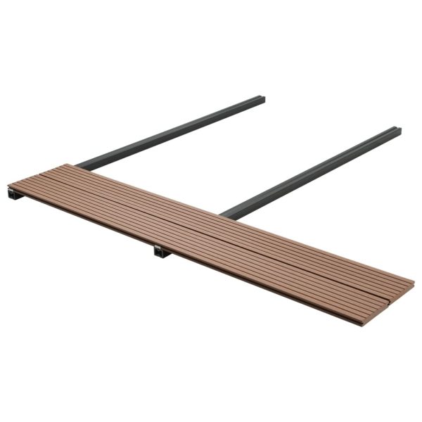 WPC Solid Decking Boards with Accessories 10 m² 2.2 m Light Brown