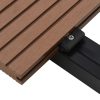 WPC Solid Decking Boards with Accessories 10 m² 2.2 m Light Brown