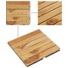 Decking Tiles 20 pcs 30×30 cm Solid Wood Teak Vertical Pattern