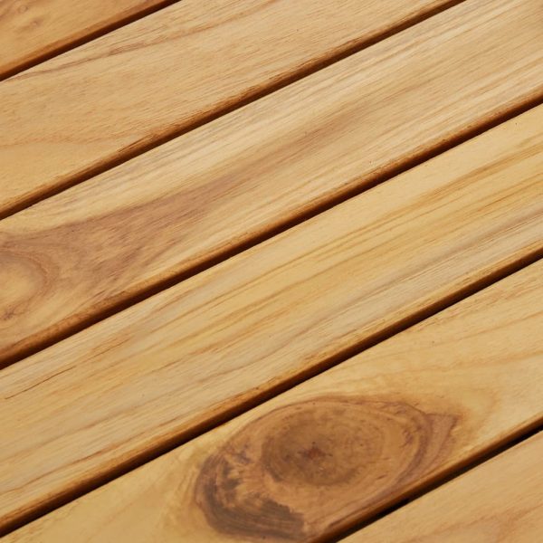 Decking Tiles 20 pcs 30×30 cm Solid Wood Teak Vertical Pattern