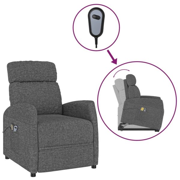 Stand up Massage Chair Dark Grey Fabric