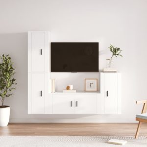 4 Piece TV Cabinet Set Engineered Wood