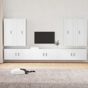 7 Piece TV Cabinet Set Engineered Wood