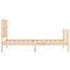 Bed Frame with Headboard 92×187 cm Single Solid Wood