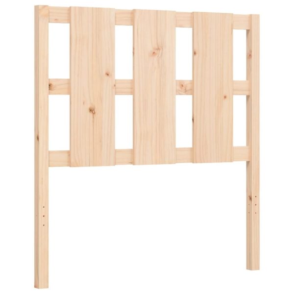 Bed Frame with Headboard 92×187 cm Single Solid Wood