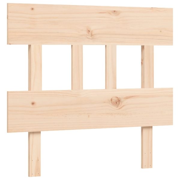 Bed Frame with Headboard 92×187 cm Single Solid Wood