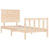 Bed Frame with Headboard 92×187 cm Single Solid Wood