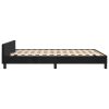 Bed Frame with Headboard Black 137×187 cm Double Velvet