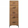 Chest of Drawers 42x35x110 cm Solid Recycled Pinewood