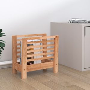 Magazine Rack 40x26.5x38.5 cm Solid Wood Walnut