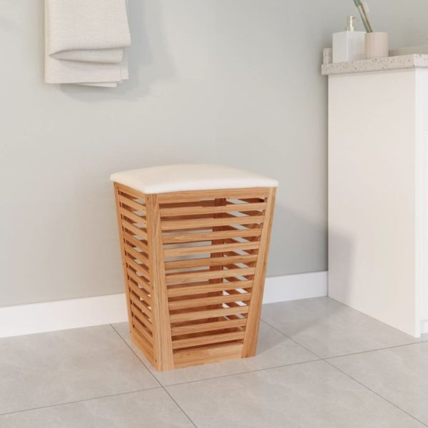 Bathroom Stool 40.5×40.5×56 cm Solid Wood Walnut