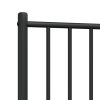 Metal Headboard Black 90 cm