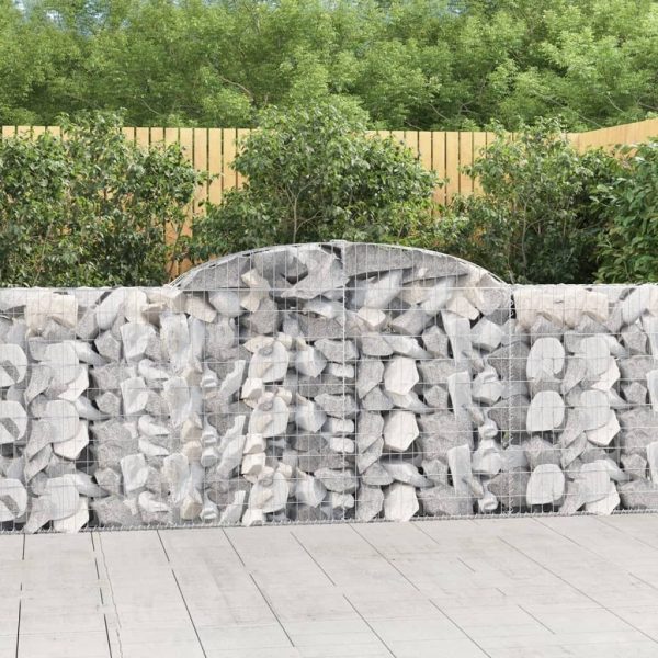 Arched Gabion Basket 200x30x40/60 cm Galvanised Iron