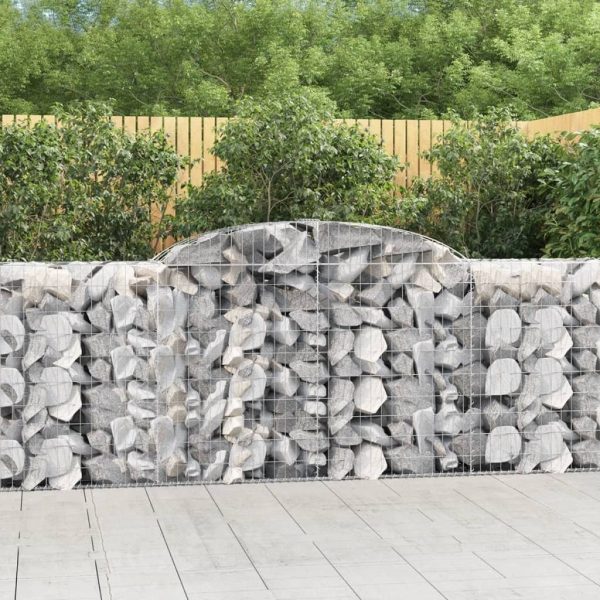 Arched Gabion Basket 200x30x40/60 cm Galvanised Iron