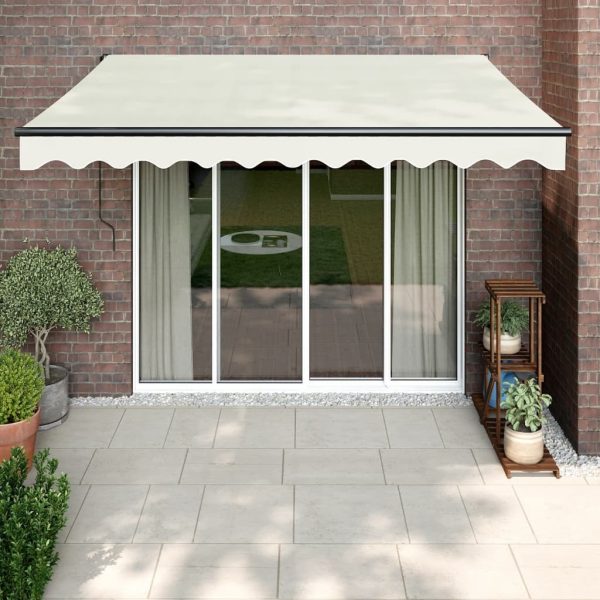 Retractable Awning Cream 4×3 m Fabric and Aluminium