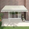 Retractable Awning Cream 4×3 m Fabric and Aluminium