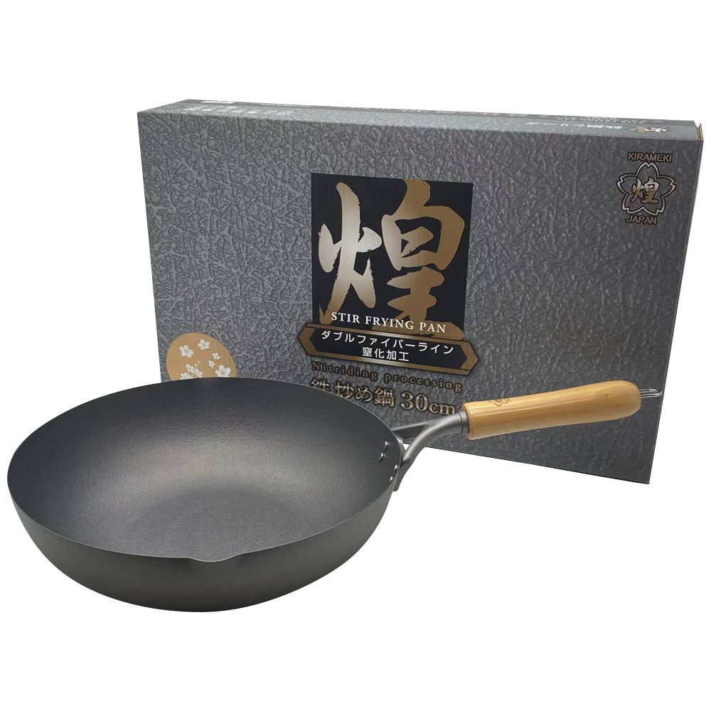 Nitride Iron Stir Fry Pan 30cm – Chef's Armoury