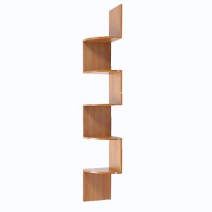 Sarantino 5-Tier Corner Wall Shelf Display Storage Shelves