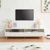 Scarsdale White  Modern Retro TV Unit 180CM