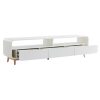 Scarsdale White  Modern Retro TV Unit 180CM